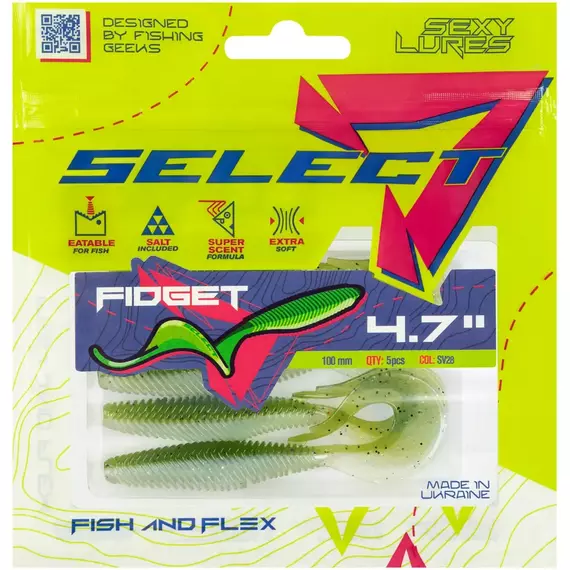 Силікон Select Fidget 4.7" SV28 (5 шт / уп), Длина силикона: 4.7" (11.9 см), Расцветка силикона: SV28, фото , изображение 2